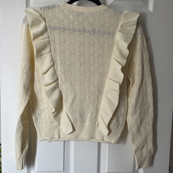 Wilfred Open Knit Ruffled Sweater - Picture 4 of 4